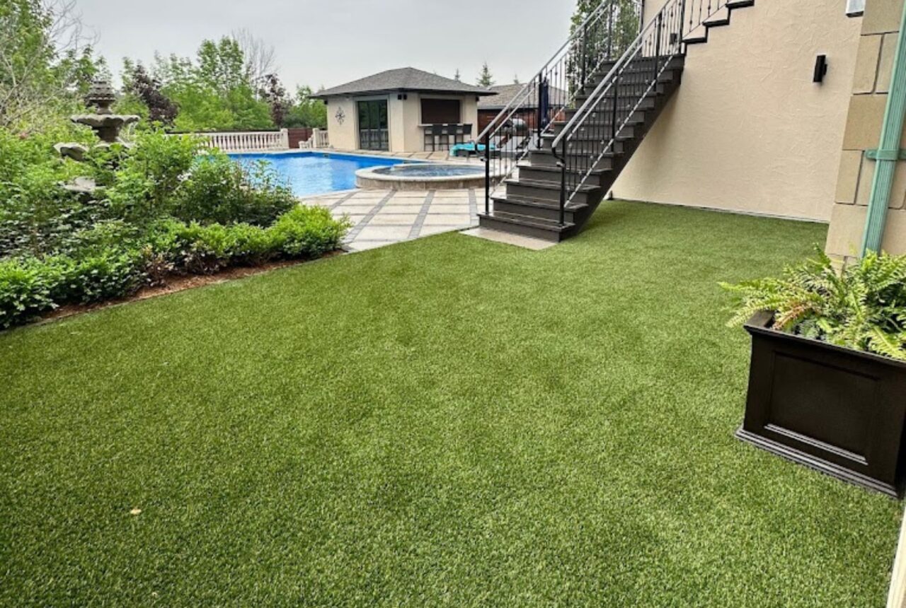 Premium artificial grass backyard Durham Region